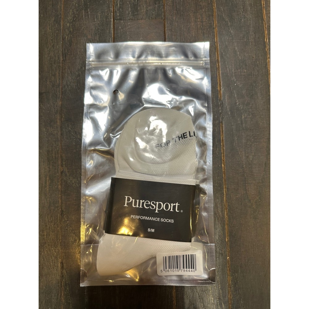 Puresport Performance Socks White Mid Athletic Training Socks Size S/M NEW